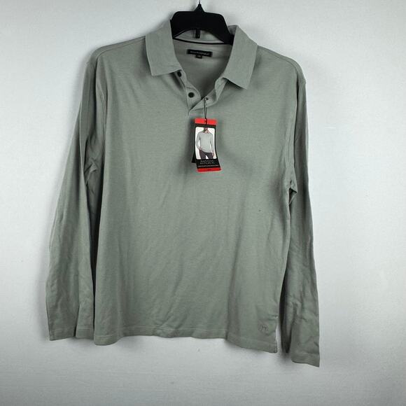 Banana Republic Other - NWT Banana Republic Men's Long Sleeve Luxe Touch Polo Shirt Size M Gray Casual